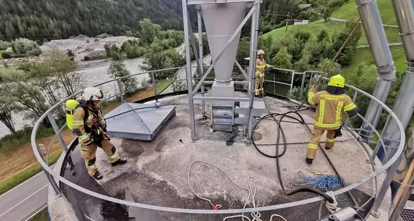 Brand Sägewerk, Prutz  – Holzsilo 500 Kubik